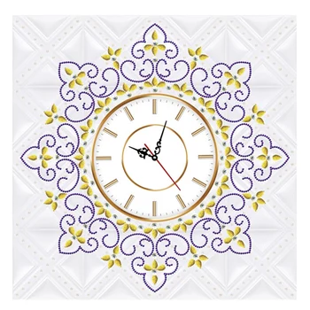 

Special Shaped Diamond Embroidery Flower Wall Clock 5D Diamond Painting Cross Stitch Watch Diamond Mosaic Decor