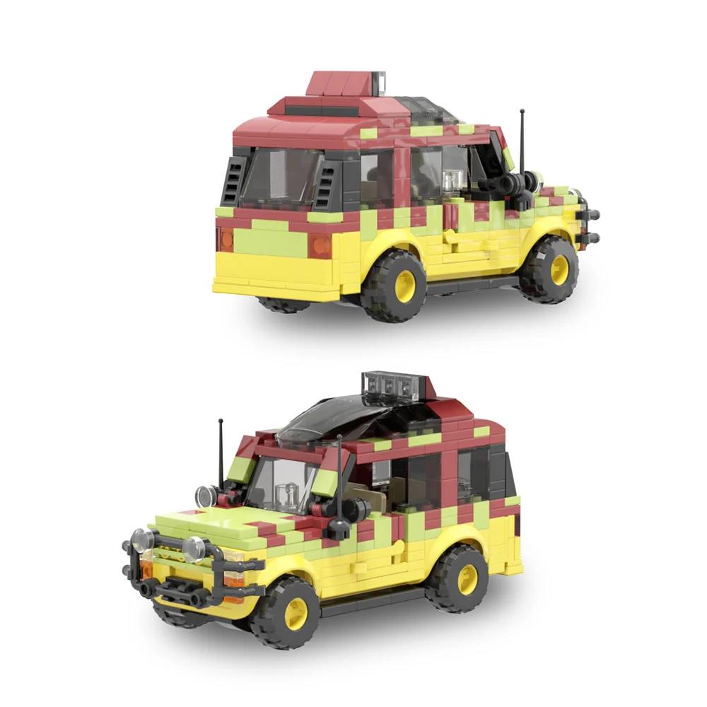 Buildmoc строительные блоки для парка Юрского периода Explorer Soldier немецкий Уиллис Jeeped