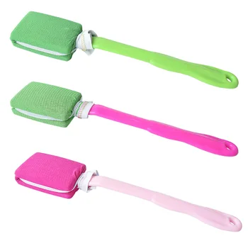 

Natural Bristles Brush Scrubber Long Handle Bath Scrubber Brush Massager Bathroom Body Back Skin Cleaner Brushes Back Easy Clean