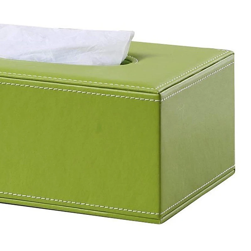  HOT-PU Leather Cosmetic Bag Case Handkerchief 25x14x9.5cm (Green)