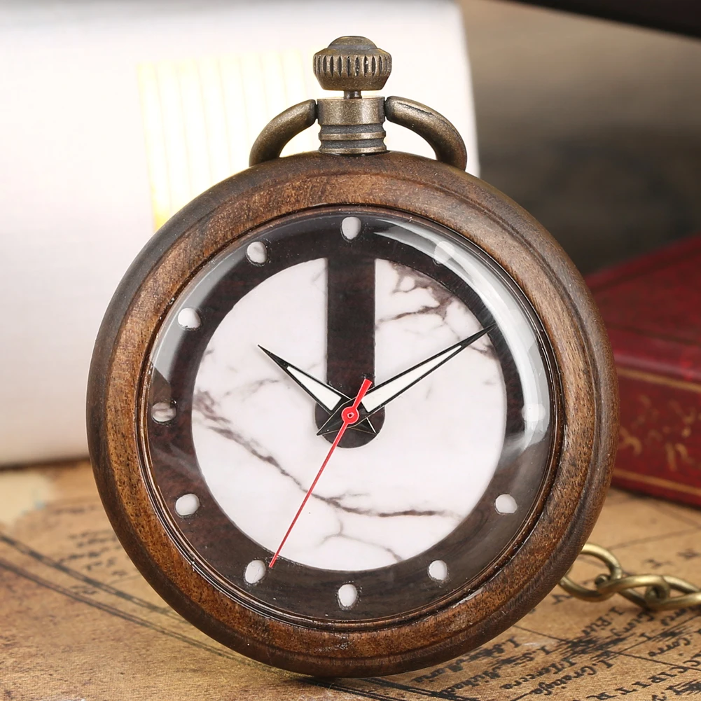 Роскошные деревянные часы кварцевые часы карманные часы на цепочке грубая цепочка колье в старинном стиле подвесные часы Подарки для