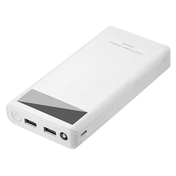 

Type C Dual Usb Qc3.0 7X 18650 Battery Diy Power Bank Box Charger For Cell Phone(No Battery)White