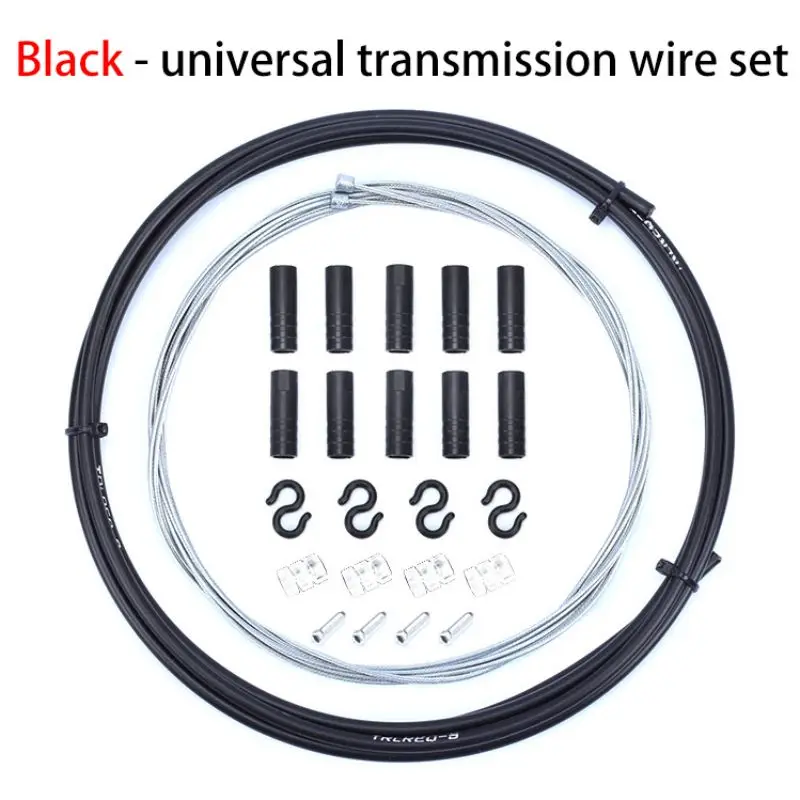 Трансмиссионный тормоз, комплект, Проволочная трубка, Аксессуары для велосипеда, MTB, велосипедный Универсальный тормоз, трансмиссионный кабель, комплект жгутов - Цвет: BA