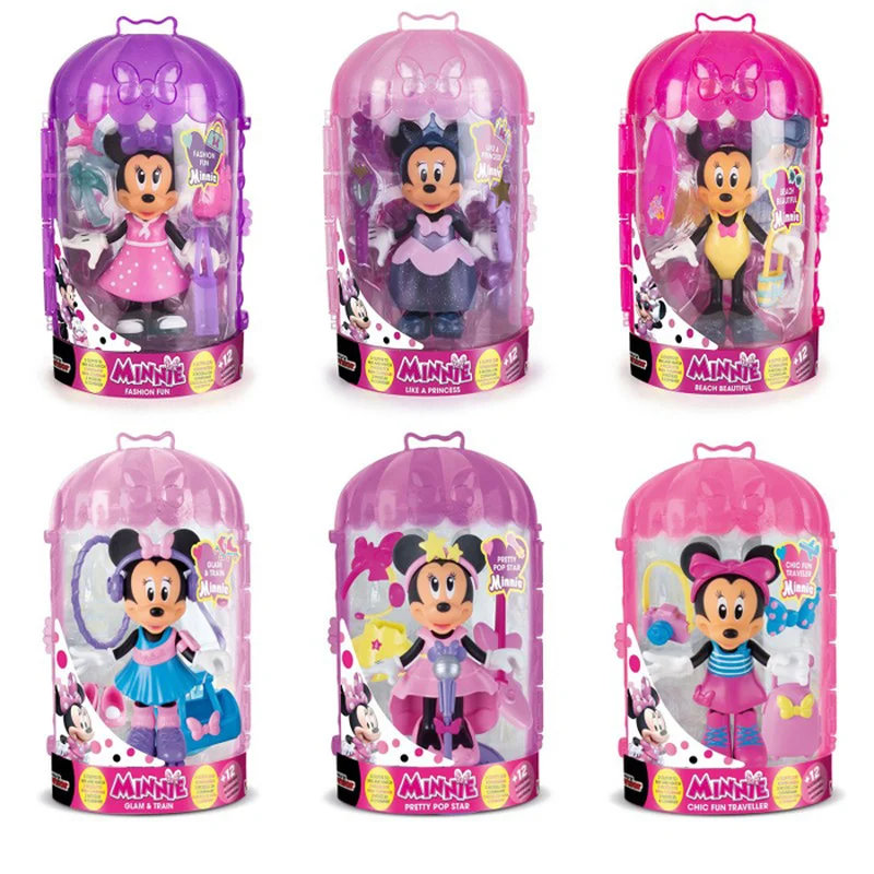 Disney Original Mickey Mouse House Minnie Dress Up Doll Toy Princess Fashion Sports Vacation Variety Girls Dress Up Toys