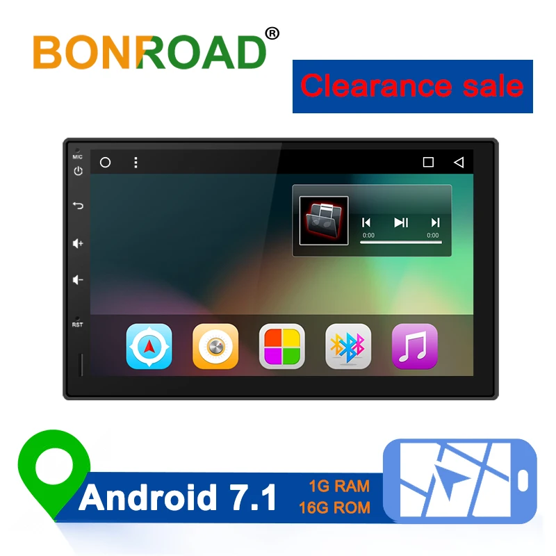 

Bonroad 7"2Din Universal Android 7.1 Car Multimedia PlayerGPS Navigation Audio Radio Stereo For Cars Universal Video Player
