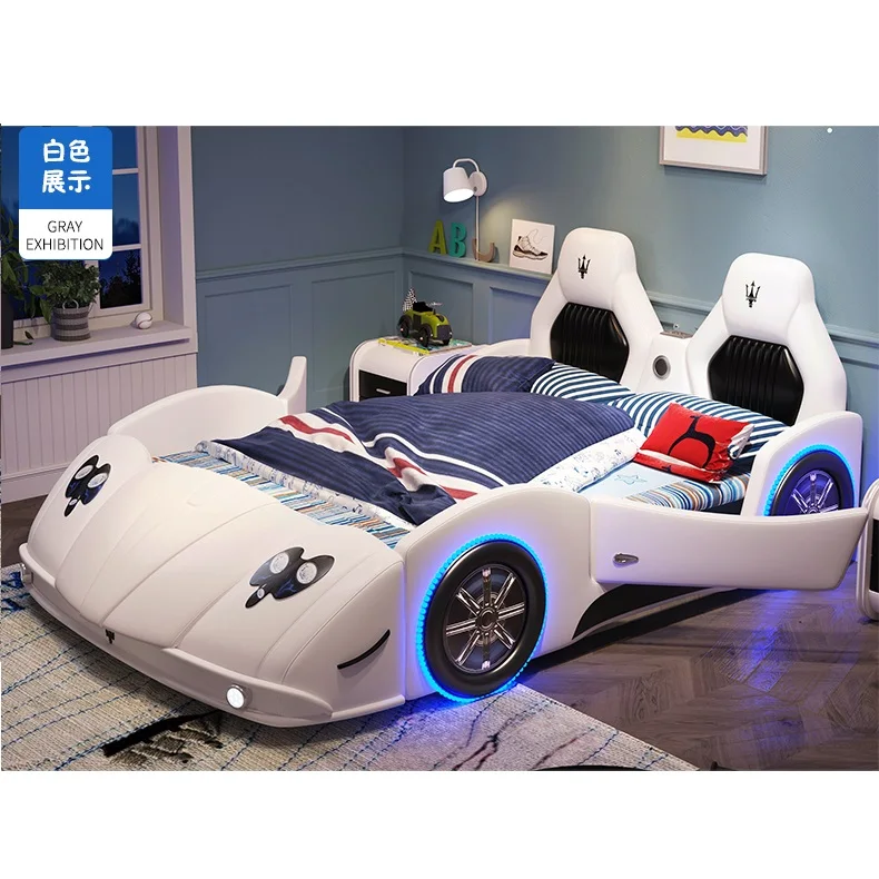 Estilo americano coche diseño rojo niños cama de marco niñas niños cama niños camas