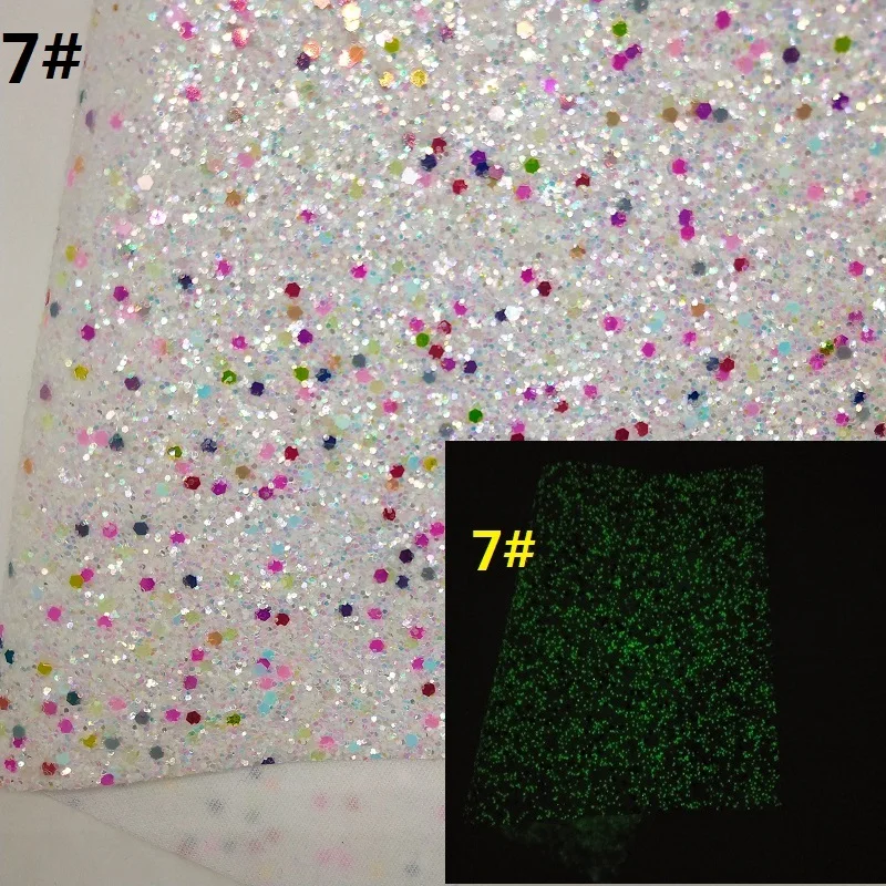 1 шт. 21X29 см светится в темноте блестящая ткань, плотная блестящая кожа, кожаные простыни для изготовления луков LEOsyntheticoDIY T346 - Цвет: 7