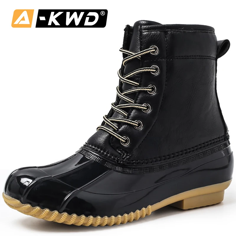 Zapatos de caza de patos para hombre y mujer, botas altas de cuero, talla  pequeña, invierno, 2019|Botas de nieve| - AliExpress