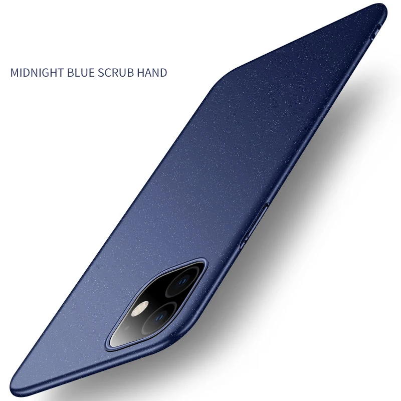 Ультратонкий Магнитный Жесткий матовый PC чехол для телефона для iPhone 11 Pro max XSmax XR XS X 8 7 6s 6 Plus матовый защитный чехол - Цвет: Blue