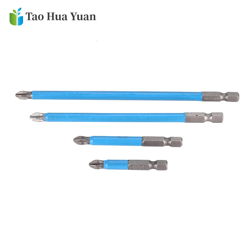Tao Hua Yuan 7PCS PH2 Anti Slip Electric Screwdriver Bits Set Bits Hex Shank 25/50/65/70/90/127/150mm Power Tool Accessories AA