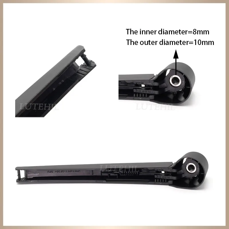 Wiper 13" Rear Wiper Blade & Arm Set Kit For Skoda Fabia MK 2 5J Hatchback 2007-2013 2008 2009 Windshield Windscreen Rear Window 3