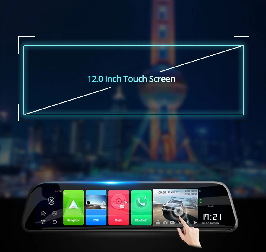 E-ACE Автомобильный видеорегистратор FHD 1080P зеркало заднего вида 4G видеорегистратор Android РЕГИСТРАТОР gps навигация двойной объектив Автомобильная камера ADAS видео рекордер