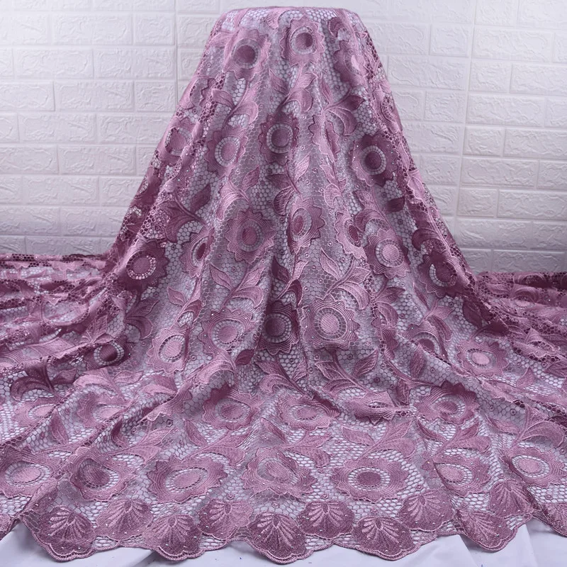 Zhenguir Nigeria dentelle tissu de haute qualitie broderie creuse for dentelle растворимый dans l Eau africaine1796