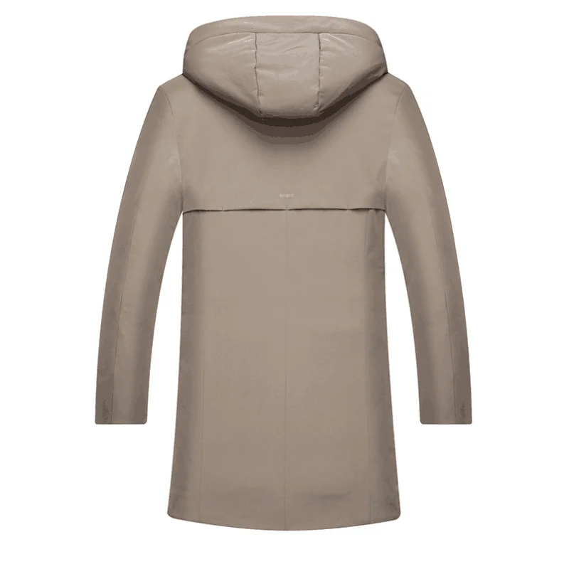 Men's Clothing Coats Jackets Solid Down Coats Down Jacket Filling White Duck down Coats Long Cloth Hooded Casual Coat Boy