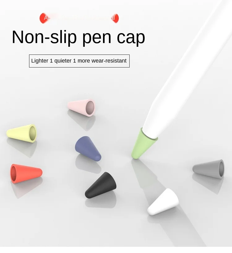 8pc Pencil Tip Cover For Apple Pencil 2nd 1st Generation Mute Silicone