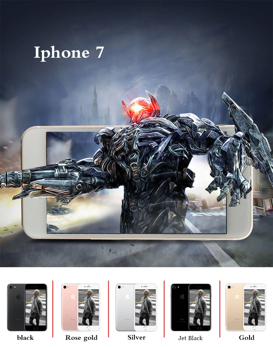 At& T версия Apple iPhone 7 A1778 LTE мобильный телефон 4,7 дюймов 2 Гб ОЗУ 32 ГБ/128 ГБ/256 Гб ПЗУ отпечаток пальца NFC одна SIM мобильный телефон
