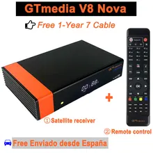 GTMedia V8 Nova спутниковый ресивер Full HD DVB-S2 Freesat спутниковый ресивер бесплатно 1 год Европа 7 кабельных линий GTmedia V8 Nova