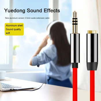 

Mobile Phone Headphone Extension Cable Aluminum Alloy Audio Cable 3.5mm Speaker Male To Female Connection Extension Cable TXTB1