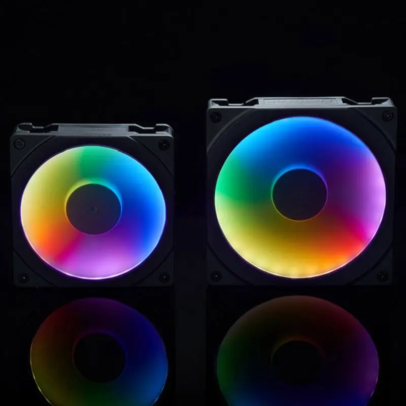 35EA 120 мм/140 мм RGB цветной яркий светодиодный Радужный вентилятор галогенная