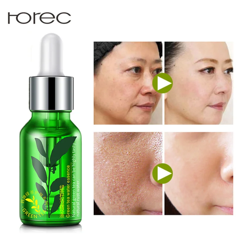 

ROREC Green Tea Seed Hydrating Serum Whitening Nourish Anti Wrinkle Anti Aging Remove Fine Lines Nourish Face Skin Care 15ml