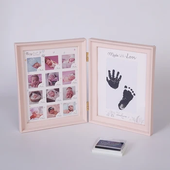 

Book Shape Photo Frames My First Year Baby Birthday Gift Family Decoration Picture Frame Wall Art Paintings With Craft Ink Pad