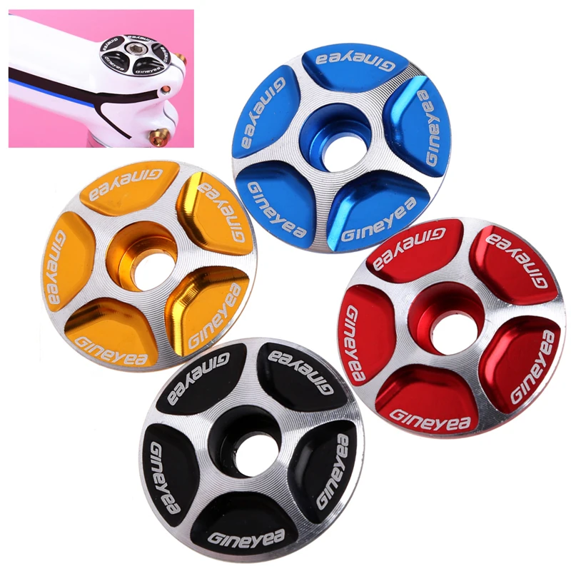 aluminium alloy road mtb stem accessory bicycle cycling headset top cap cover HI