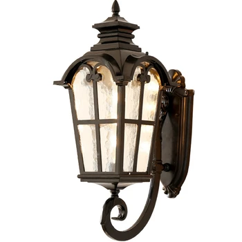 

Outdoor Wall Lamp 45cm H Exterior Wall Lantern Waterproof Wall Lamp Porch Lamp, Wall-Mounted Water Glass Lampshade