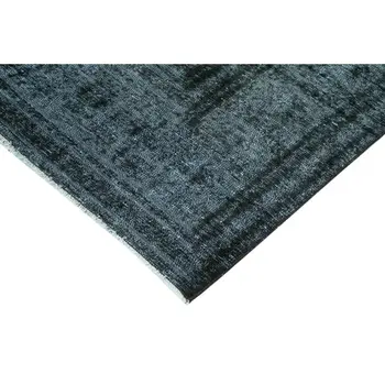 

267x376 Cm Black Handmade Overdyed Large Area Rug-9x12 Ft