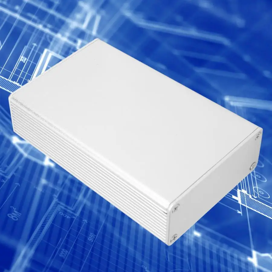 

Sand Silver Extruded Aluminum Enclosures waterproof PCB Instrument Electronic Project Box Case DIY junction box 27x66x100mm