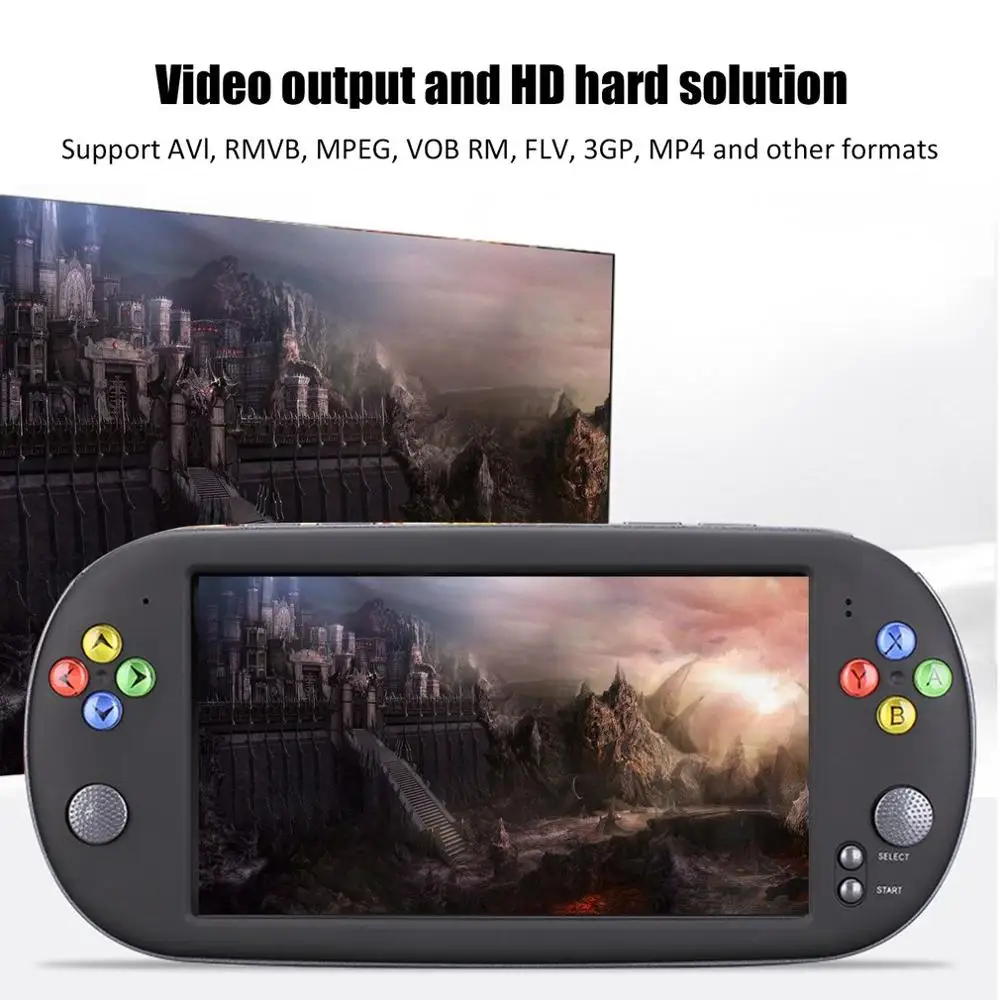 

X16 7 Inch Retro Classic Game Console Handheld Portable 1300 Built-in Games Color Screen Display Game Player