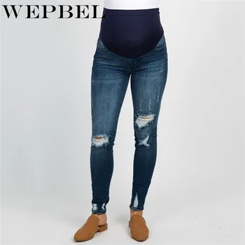

WEPBEL Maternity Jeans For Pregnant Women Pants Maternity Clothes For Pregnancy Winter Warm Pregnant Women Nursing Trousers