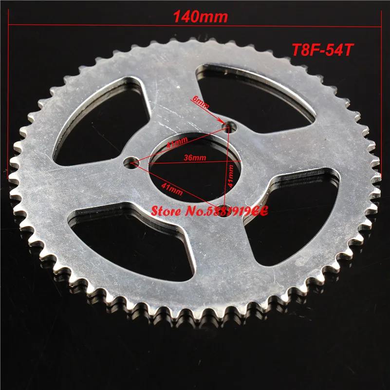 60 62 64 66 68 70 72 74 76 78 80 T Tooth 25H T8F Rear Sprocket Mini Moto ATV Quad Dirt Pit Pocket Bike Chopper 47CC 49CC