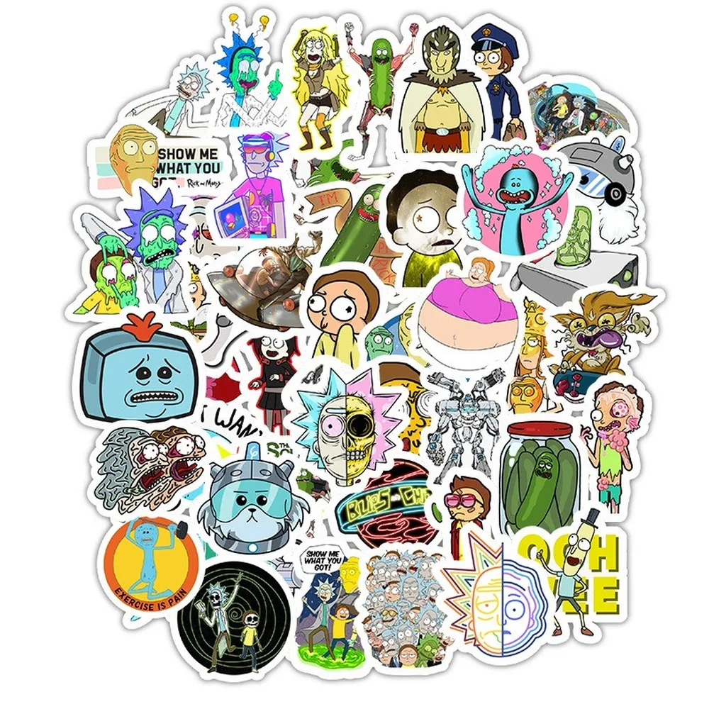 50 unids/pack impermeable de dibujos animados pepino pegatinas skate maleta guitarra equipaje pegatinas para portátil pegatinas chico juguete clásico