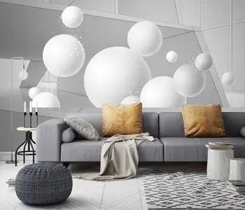 

[Self-Adhesive] 3D White Ball WG372 Wall Paper mural Wall Print Decal Wall Murals Belly