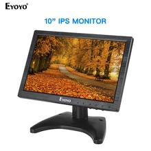 Eyoyo EM10W 10," lcd 1280x800 HD монитор Мини ТВ компьютер дисплей экран BNC AV вход безопасности монитор с динамиком VGA HDMI