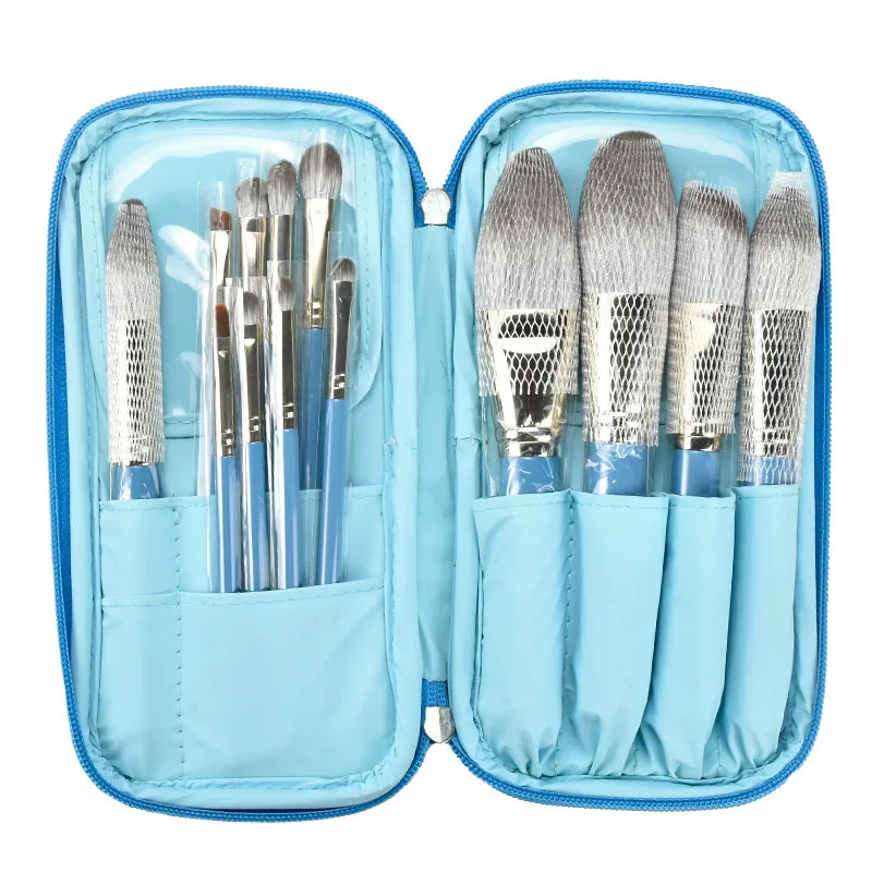 Dreamemo 13 шт. кисти для макияжа синий набор кистей для макияжа с сумкой - Handle Color: with bag