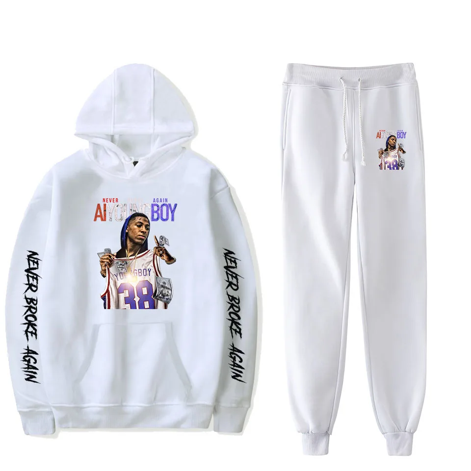YoungBoy Never Broke снова Harajuku новые стильные повседневные наборы свитшотов спортивные толстовки+ штаны для бега