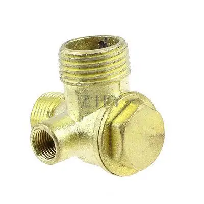 

1/8" 3/8" 1/2" Thread Brass Air Compressor Check Valve Gold Tone