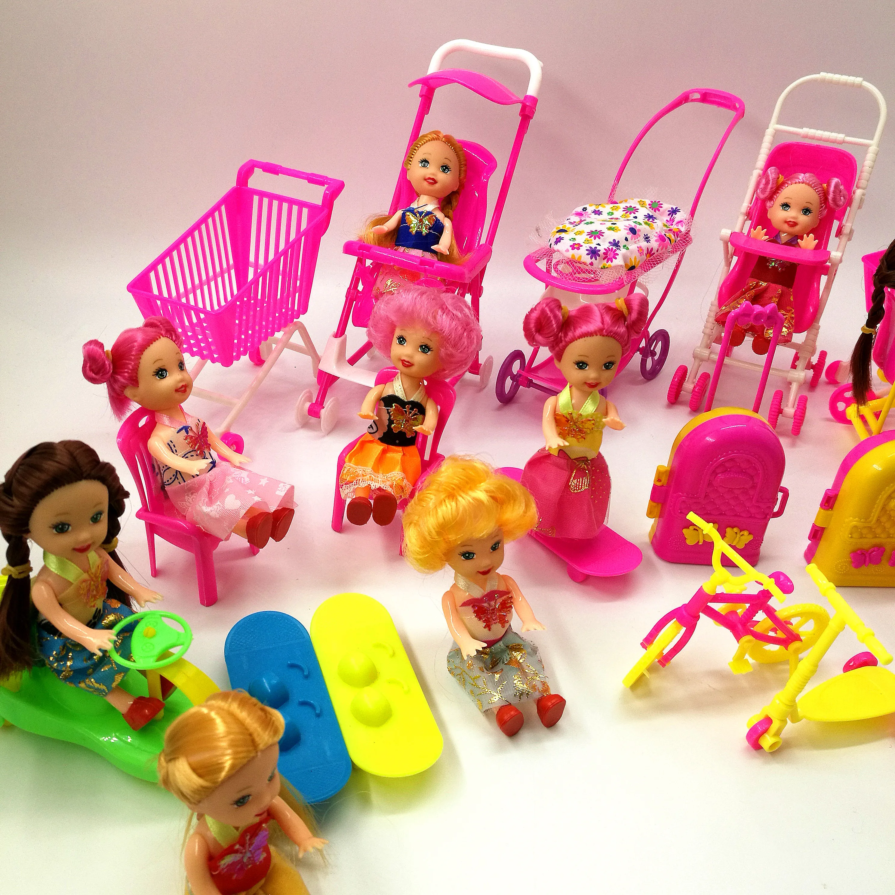 Микс Милая кукольная мебель ролевые игры вешалки для игрушек Детская коляска обувь для куклы Барби для Келли кукольный домик аксессуары Игрушка для девочек
