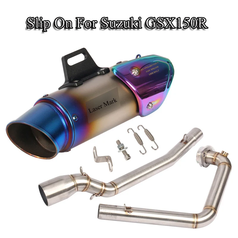 

For Suzuki GSX R150 Exhaust Motorcycle Muffler Pipe Whole Set Front Link Pipe Connect 51mm Steel Muffler Tail Tube Moto Modified