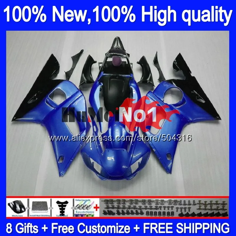 R 6 для YAMAHA YZF R6 YZF600 YZF 600 YZF-600 4MC. 16 YZF-R6 1998 1999 2000 2001 2002 YZFR6 98 99 00 01 02 черно-голубые обтекатели