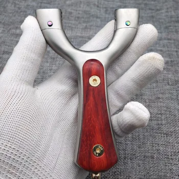 

Slingshot hunting flat leather slingshot stainless steel clip fast no pressure tied Huai support flat rubber band new 2019