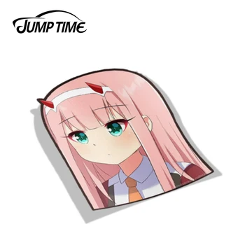 

Jump Time 13cm x 12.3cm Car Stickers Darling in the Franxx Zero Two Decal Funny Car Styling Sticker Waterproof Auto Motor Decor