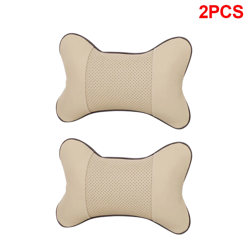 beige 2pc Автомобильная подушка для шеи, Автомобильная подушка для шеи, автомобильное безопасное сиденье, Автомобильная подушка для шеи, аксессуары для автомобиля, поддержка шеи, Cushion1-3PC - Цвет: beige 2pc