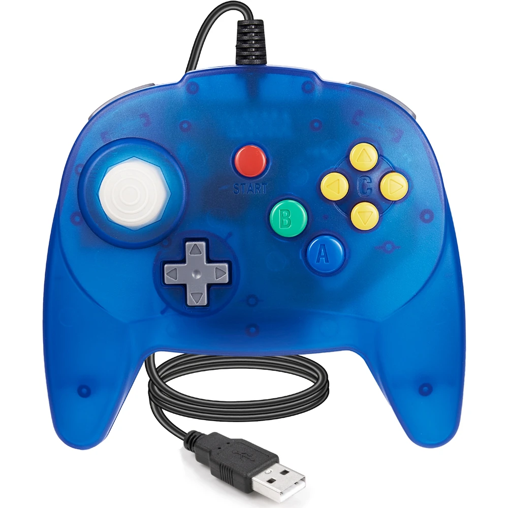 [USB Version]Mini Controller for Classic N64 Games,Wired Gamepad Joystick for Windows PC Mac Linux Raspberry Pi 4 Switch Console 