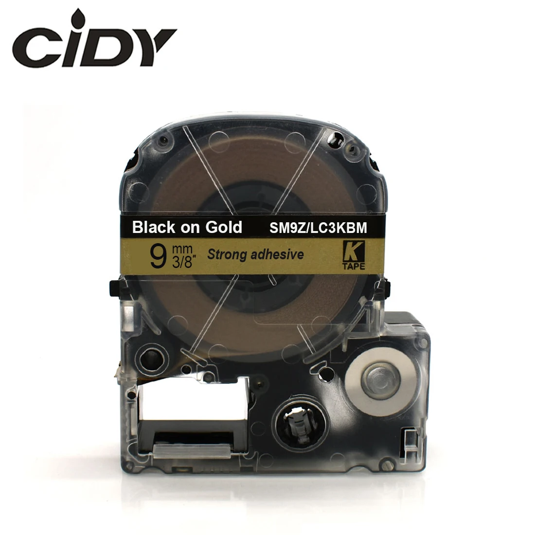 Маркировочная лента CIDY 9 мм черная на золоте SM9Z/LC-3KBM9 LC-3KBM LC 3KBM LC3KBM для принтеров