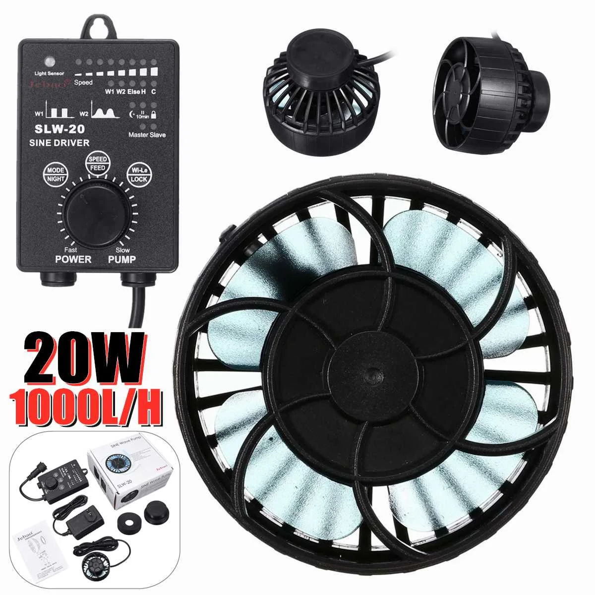 

NEW arrival SLW-20 SINE Flow~ maker ~ Quiet ful Reef Marine Pump without Wifi version 10000LPH