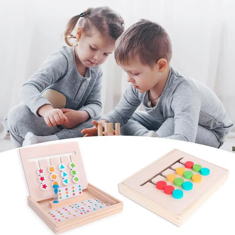  Baby Learning Toys Kids Wooden Montessori Teaching Aids Puzzle Toy Logical Thinking Training - 4000071159359