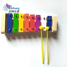 Orff инструменты цвет 8 звуковое алюминиевое пианино стук пианино Dulcimer Раннее детство обучающие средства