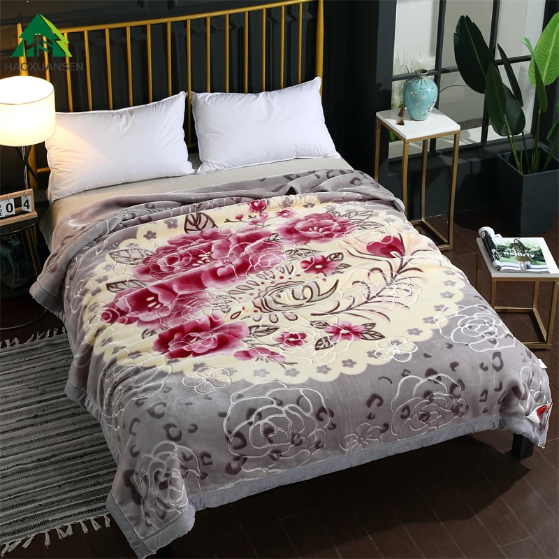 5 Kg Silver Grey Super Warm Cloudy Blanket Soft Double Layer Winter